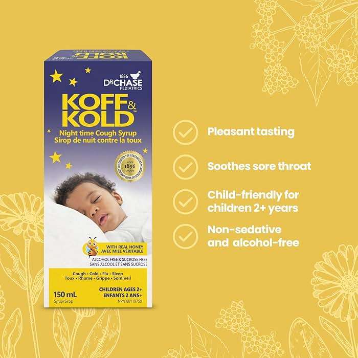 Dr. Chase Koff Kontrol Nighttime Kids Cough Syrup - Natural Night Time Cough Relief for Toddlers & Children - Honey, Elderberry, Chamomile & Echinacea Formula - Alcohol-Free (5 fl oz) - Image 2