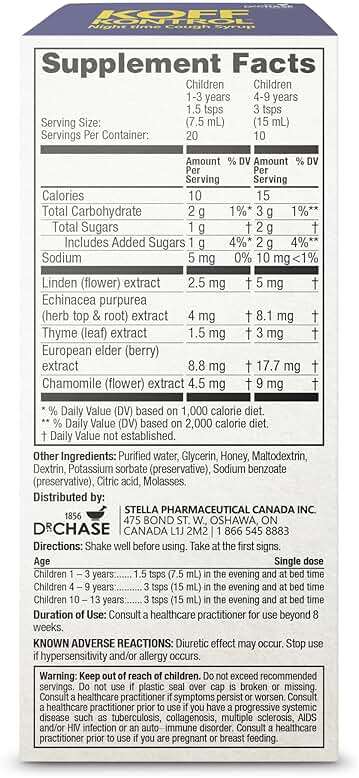 Dr. Chase Koff Kontrol Nighttime Kids Cough Syrup - Natural Night Time Cough Relief for Toddlers & Children - Honey, Elderberry, Chamomile & Echinacea Formula - Alcohol-Free (5 fl oz) - Image 6
