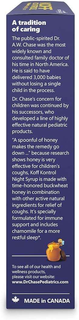 Dr. Chase Koff Kontrol Nighttime Kids Cough Syrup - Natural Night Time Cough Relief for Toddlers & Children - Honey, Elderberry, Chamomile & Echinacea Formula - Alcohol-Free (5 fl oz) - Image 7