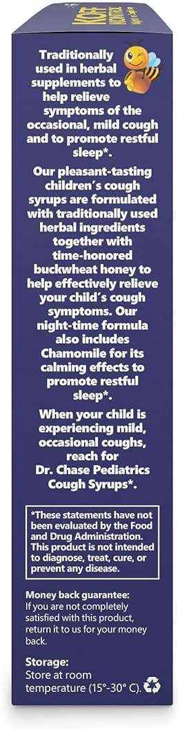 Dr. Chase Koff Kontrol Nighttime Kids Cough Syrup - Natural Night Time Cough Relief for Toddlers & Children - Honey, Elderberry, Chamomile & Echinacea Formula - Alcohol-Free (5 fl oz) - Image 8