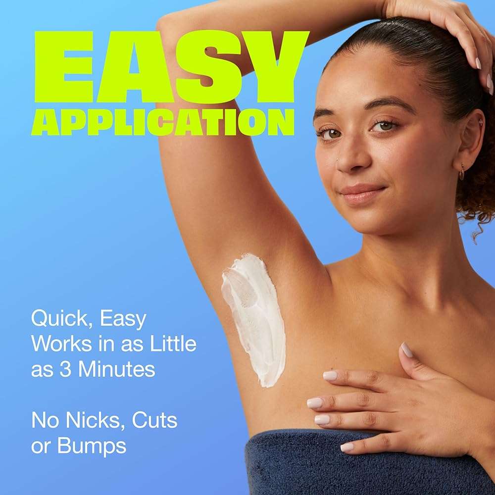 Nair Sensitive Formula Shower Cream, Quick and Easy Hair Removal Cream with Coconut Oil and Vitamin E for Body, 12 oz   - Image 8