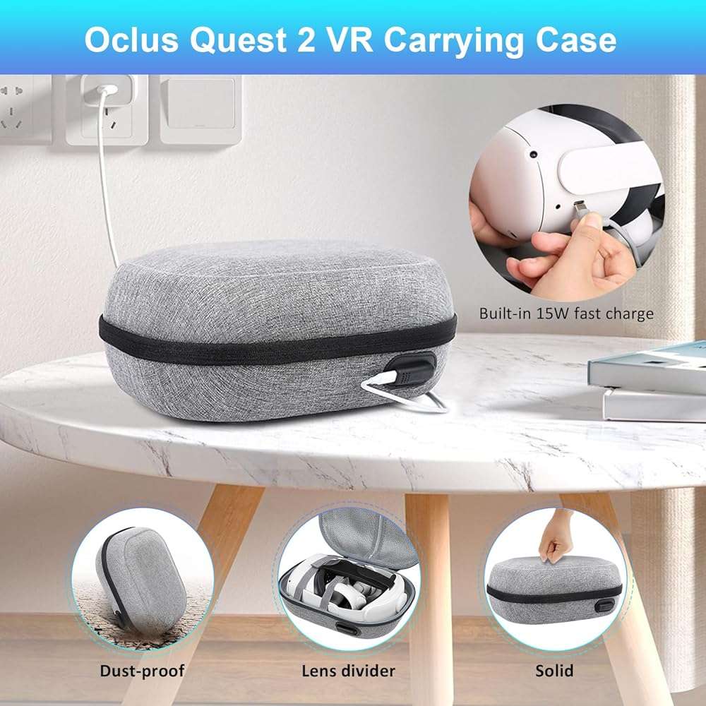 Quest 2 Accessories - Head Strap, Case, Face Cover, Controller Grips, Joystick Cover, Lens Protector - Image 3