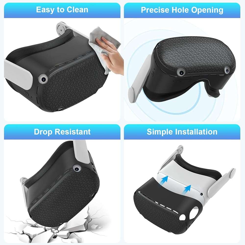 Quest 2 Accessories - Head Strap, Case, Face Cover, Controller Grips, Joystick Cover, Lens Protector - Image 7