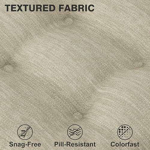 Shinnwa Dining Chair Cushions Set of 6, Dual-Layer Memory Foam Kitchen Chair Cushions, Patented Design Seat Pads with Ties, 16.5 x 16.5 x 3.5in, 6 Pack, Beige - Image 6