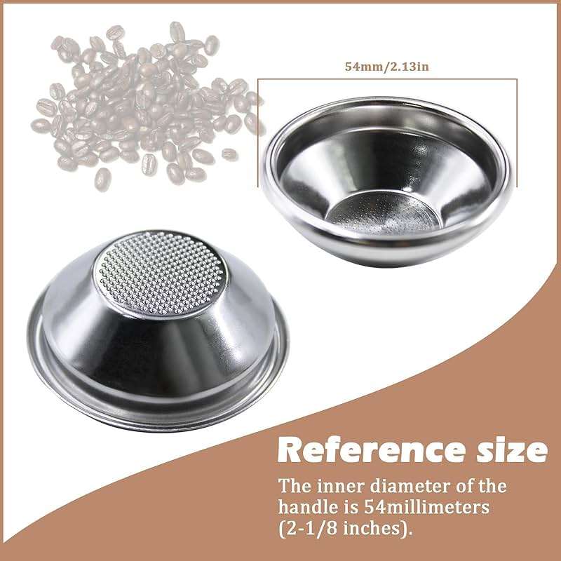 54mm Non Pressurized Filter Basket for Breville 54MM Portafilter, Single Cup Sieve,10 Grams of Powder Capacity,Replacement 54mm Coffee Filter Basket - Image 5