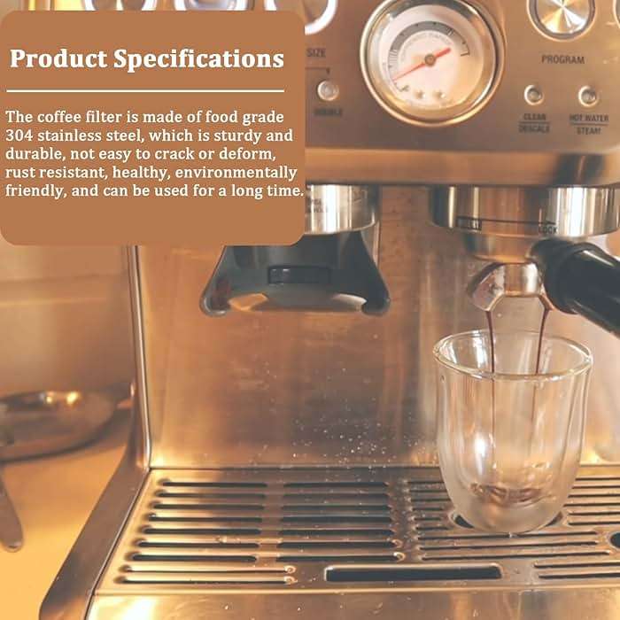 54mm Non Pressurized Filter Basket for Breville 54MM Portafilter, Single Cup Sieve,10 Grams of Powder Capacity,Replacement 54mm Coffee Filter Basket - Image 6