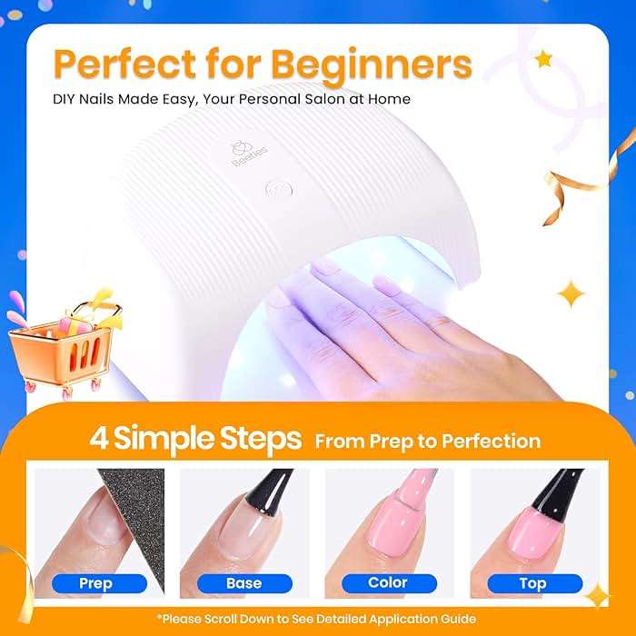 Beetles Gel Nail Polish Kit with UV Light - 31Pcs Nail Polish Set Popular Color Gel with Base and Matte&Glossy Top Coat Soak Off All Season DIY Manicure Kit Art Gifts for Women - Image 6