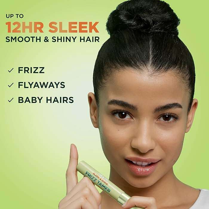 Garnier Fructis Sleek & Shine Frizz Tamer Hair Serum Wand, Flyaway Wand and Hair Mascara Stick, Tame Flyaways Smooth Frizz & Style Edges For Up to 12HRs of Sleek, Slick Back Styling, 0.27 fl oz - Image 4