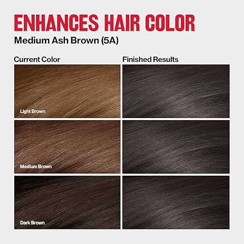 Revlon ColorSilk Tone + Gloss + Care Demi Permanent Hair Color, Dye Kit with Leave-In Scalp and Haircare Serum, 2x Shinier, 4x Stronger, 5A Medium Ash Brown, 4.5 fl oz - Image 3
