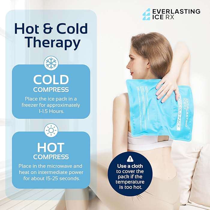 Reusable Ice Pack for Injuries | 11" x 14.5" - 2 Pack XL | Hot & Cold Pack | Large Ice Pack for Back Pain Relief, Soft Ice Packs Reusable, Flexible When Frozen - Image 2