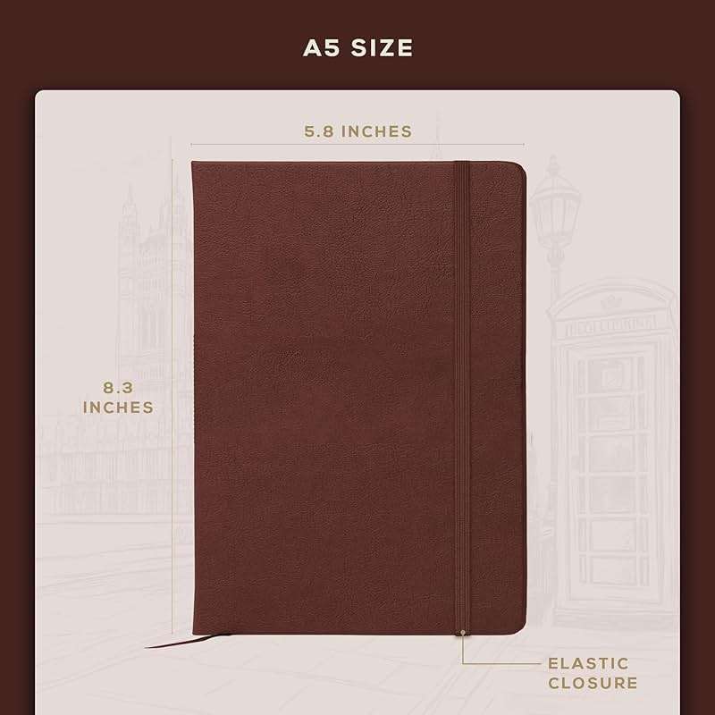 Beechmore Books A5 Mixed Media Sketchbook - 5.8"x8.3" Hardcover Lay-Flat Art Journal, 160 GSM / 98 lb Professional Perforated Paper, Gift Box, for Drawing, Ink and Light Watercolor - Image 3