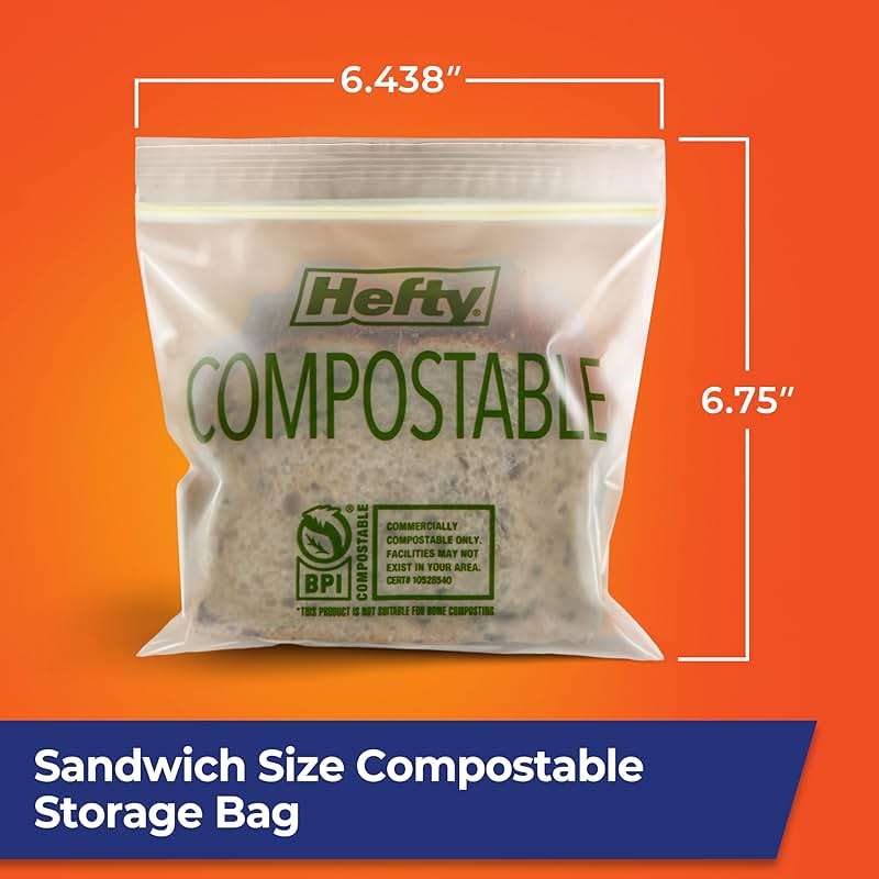 Hefty® Compostable Press-To-Close​ Sandwich 50 Count - Image 5