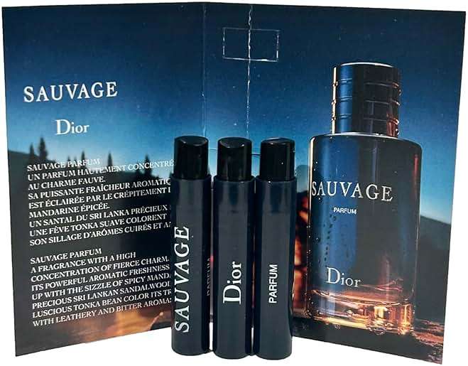 Dior Christian SAUVAGE MEN Sample Perfume PARFUM Vial 1 ml /0.03 oz - 3 PCS - Image 3