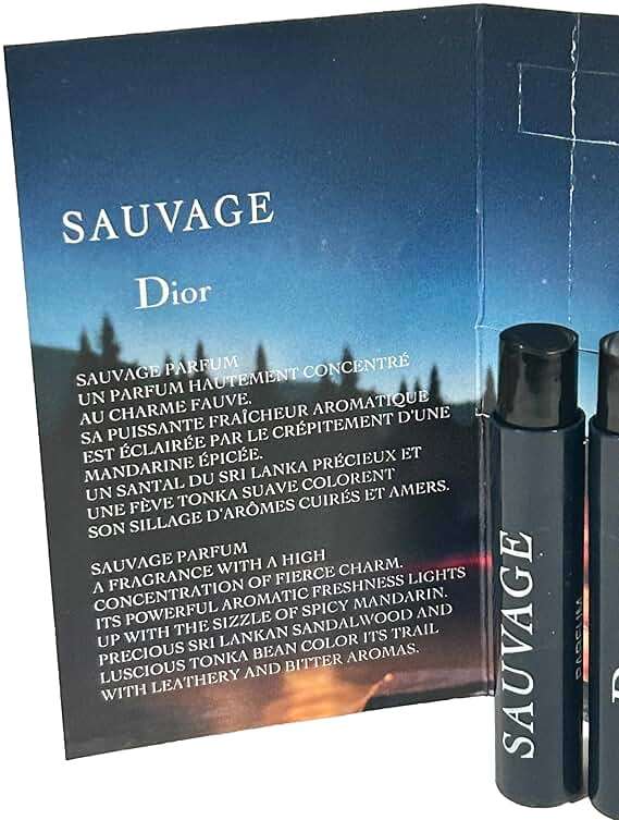 Dior Christian SAUVAGE MEN Sample Perfume PARFUM Vial 1 ml /0.03 oz - 3 PCS - Image 4