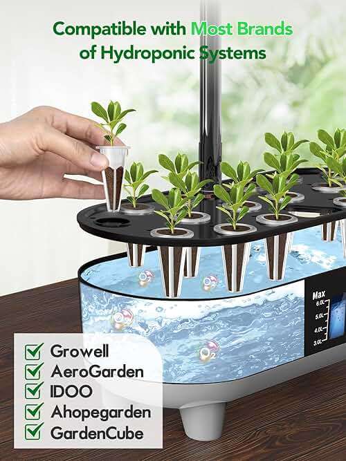 Growell Grow Sponges, 120 Pack Hydroponic Pods, Seed Pods Replacement Sponges Compatible with Aerogarden and Others, Hydroponic sponges for All Indoor Hydroponics Growing System - Image 3