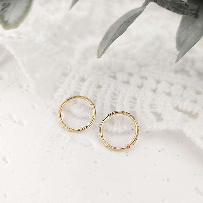 MeiziQL 3Pcs Surgical Steel Nose Rings 20G 18G 16G Septum Rings Lip Ring Conch Cartilage Helix Hinged Segment Double Hoops 7mm 8mm 10mm for Women Men - Image 3