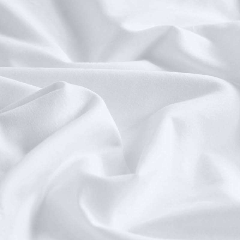 Bedsure Bright White Duvet Cover King Size - 3 Pieces Prewashed Cotton-Like Polyester Extra Soft Bedding Set, Includes 1 Duvet Cover 104x90 Inches with Zipper Closure & 2 Pillow Shams, No Comforter - Image 9
