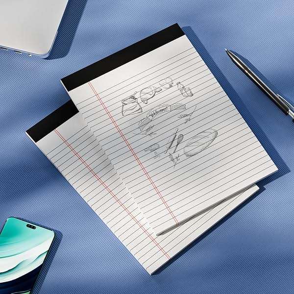 Legal Pads 8.5 x 11 Writing Pads, 3 Pack Note Pads 8.5 x 11 Wide Ruled Pads of Paper, Micro Perforated Notepad 8.5'' x 11'' Lined Paper Pads, Thickness Paper with Strong Cardboard, 30 Sheets per Pad - Image 2