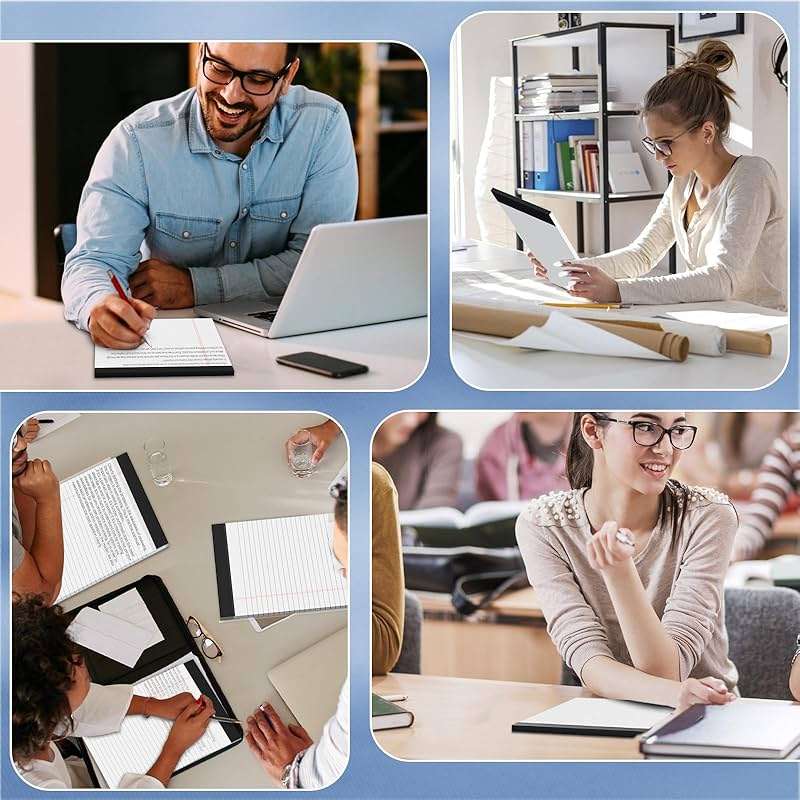Legal Pads 8.5 x 11 Writing Pads, 3 Pack Note Pads 8.5 x 11 Wide Ruled Pads of Paper, Micro Perforated Notepad 8.5'' x 11'' Lined Paper Pads, Thickness Paper with Strong Cardboard, 30 Sheets per Pad - Image 7