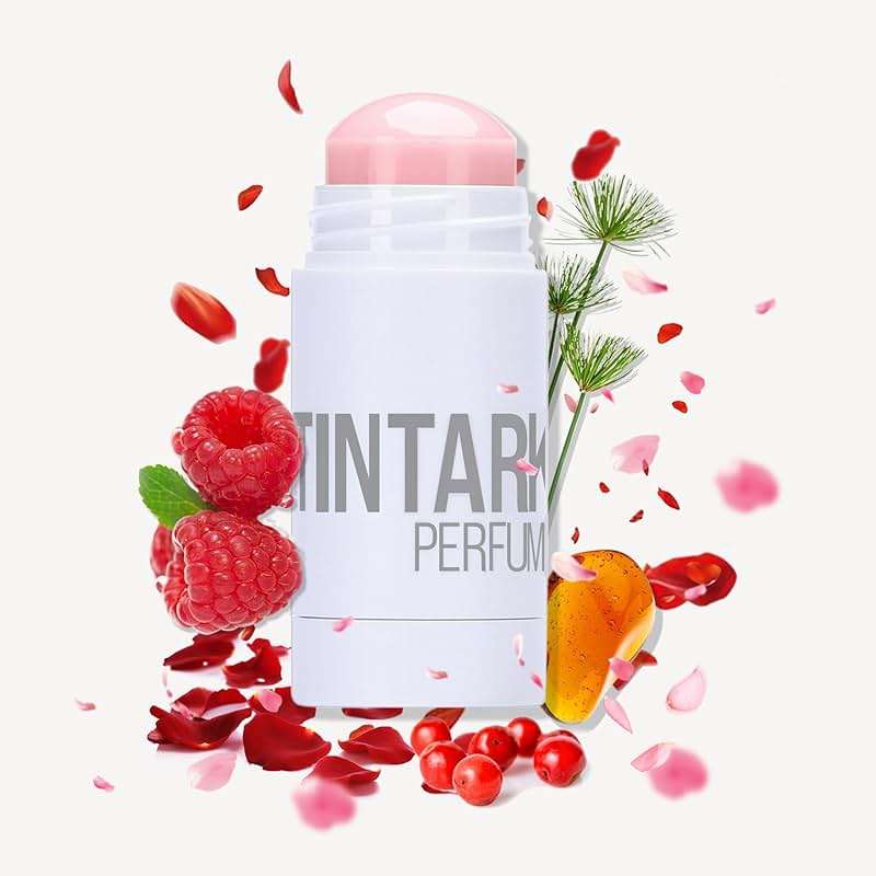 Tintark Solid Perfume, Eau de Parfum for Women & Men - Infused with Turkish Rose, Raspberry Blossom, and Pink Pepper - Woody Floral Scent - Long Lasting Fragrance Balm, Travel Size 0.53oz - Image 3