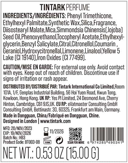 Tintark Solid Perfume, Eau de Parfum for Women & Men - Infused with Turkish Rose, Raspberry Blossom, and Pink Pepper - Woody Floral Scent - Long Lasting Fragrance Balm, Travel Size 0.53oz - Image 9