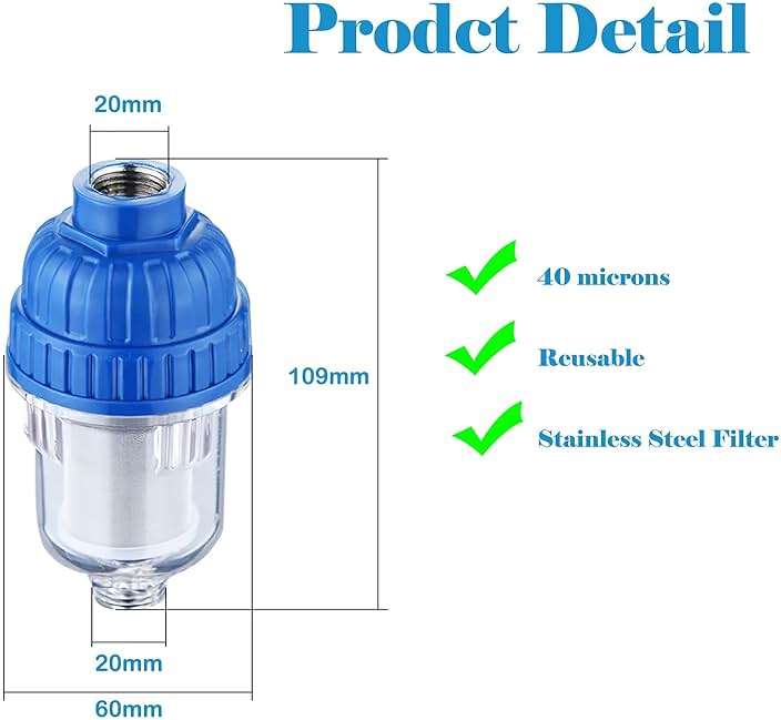 Hard Water Shower Filters,Showerhead Filters for Filtering Sediment and Other Impurities,High Output Household Tap Water Purifiers for Kitchen Bathrooms, Shower Water Filter Softener(Blue) - Image 2