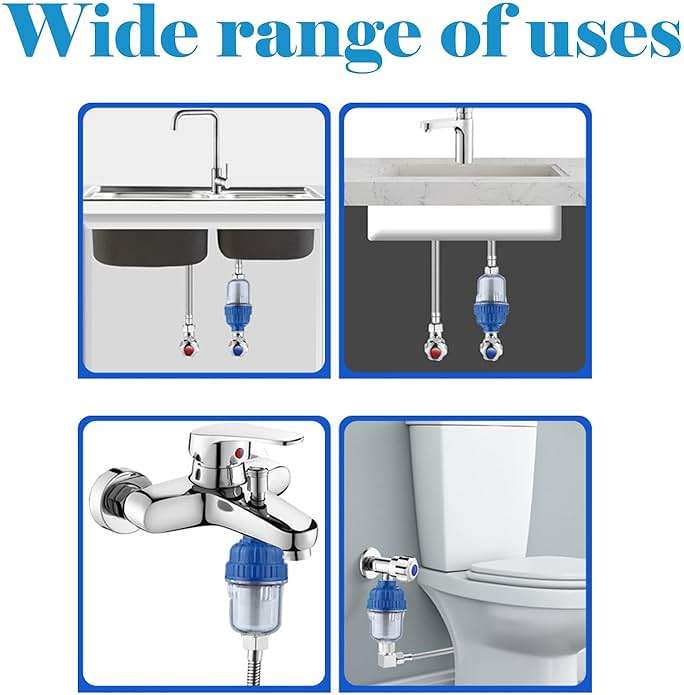 Hard Water Shower Filters,Showerhead Filters for Filtering Sediment and Other Impurities,High Output Household Tap Water Purifiers for Kitchen Bathrooms, Shower Water Filter Softener(Blue) - Image 5