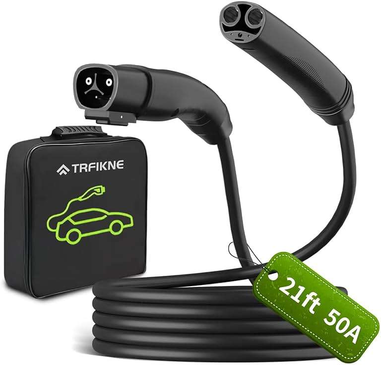 Tesla Extension Cord 21ft, High Power Max AC 50A 12KW Charging Cord with NACS Plug, Reliable EV Extension Charging Cable for Model 3/Y/S/X/Cybertruck, Works with Tesla Mobile Connector & Wall Charger - Image 1