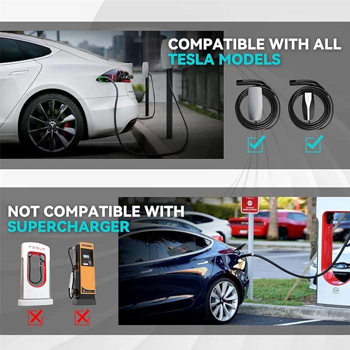 Tesla Extension Cord 21ft, High Power Max AC 50A 12KW Charging Cord with NACS Plug, Reliable EV Extension Charging Cable for Model 3/Y/S/X/Cybertruck, Works with Tesla Mobile Connector & Wall Charger - Image 6