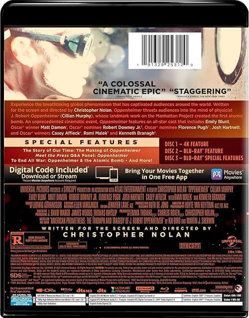 Oppenheimer - 4K Ultra HD + Blu-ray + Digital [4K UHD] - Image 3