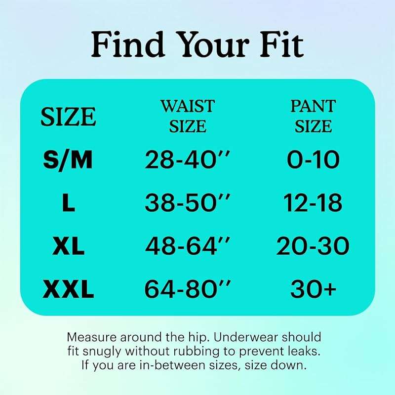 Because Premium Maximum Absorbency Adult Incontinence and Postpartum Bladder Leak Underwear for Women, Heavy Absorbency, Disposable, Black, Small/Medium, 20 Count - Image 9