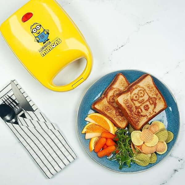 Uncanny Brands Minions Sandwich Maker - Small Kitchen Appliance - Image 2