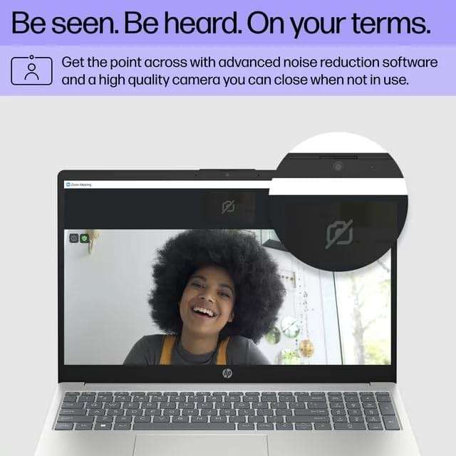 HP 15.6" Portable Laptop, HD Display, Intel Quad-Core N200 Processor, 16GB RAM, 128GB Storage, Wi-Fi 6, Webcam, HDMI, Numeric Keypad, Windows 11 Home, Silver - Image 6