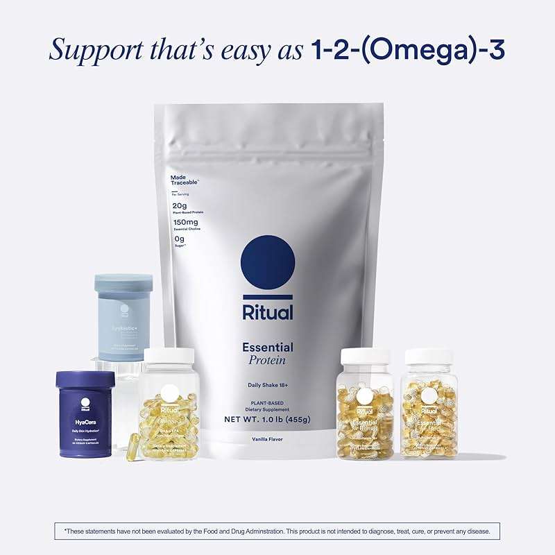 Ritual Vegan Omega 3 Supplement - Science-Backed Dose of DHA and EPA - Bioavailable Omega-3 from Algae Oil - Brain, Heart, and Eye Health Support** - Citrus - 30 Capsules - 30 Servings - Image 8