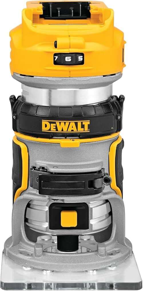 DEWALT DCW600B 20V MAX XR CMPCT Metal Fixed Base Router - Image 1