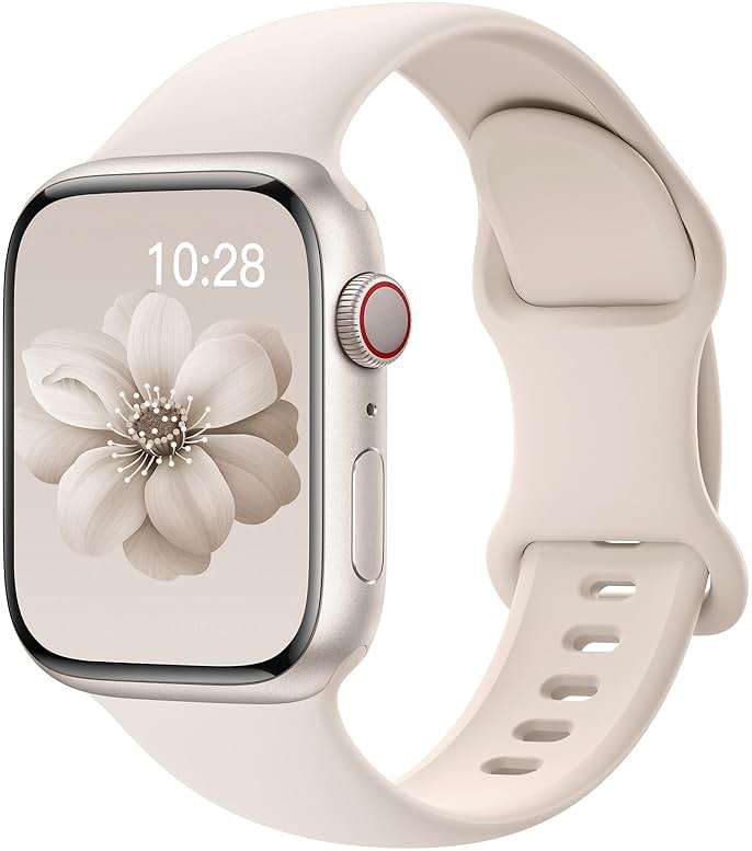 Sport Silicone Band Compatible with Apple Watch Bands 40mm 38mm 41mm 44mm 45mm 42mm 49mm Women Men,Soft Wristband Waterproof Replacement Sport Strap for iWatch Bands Series 9 8 7 6 5 4 3 2 1 SE Ultra - Image 1