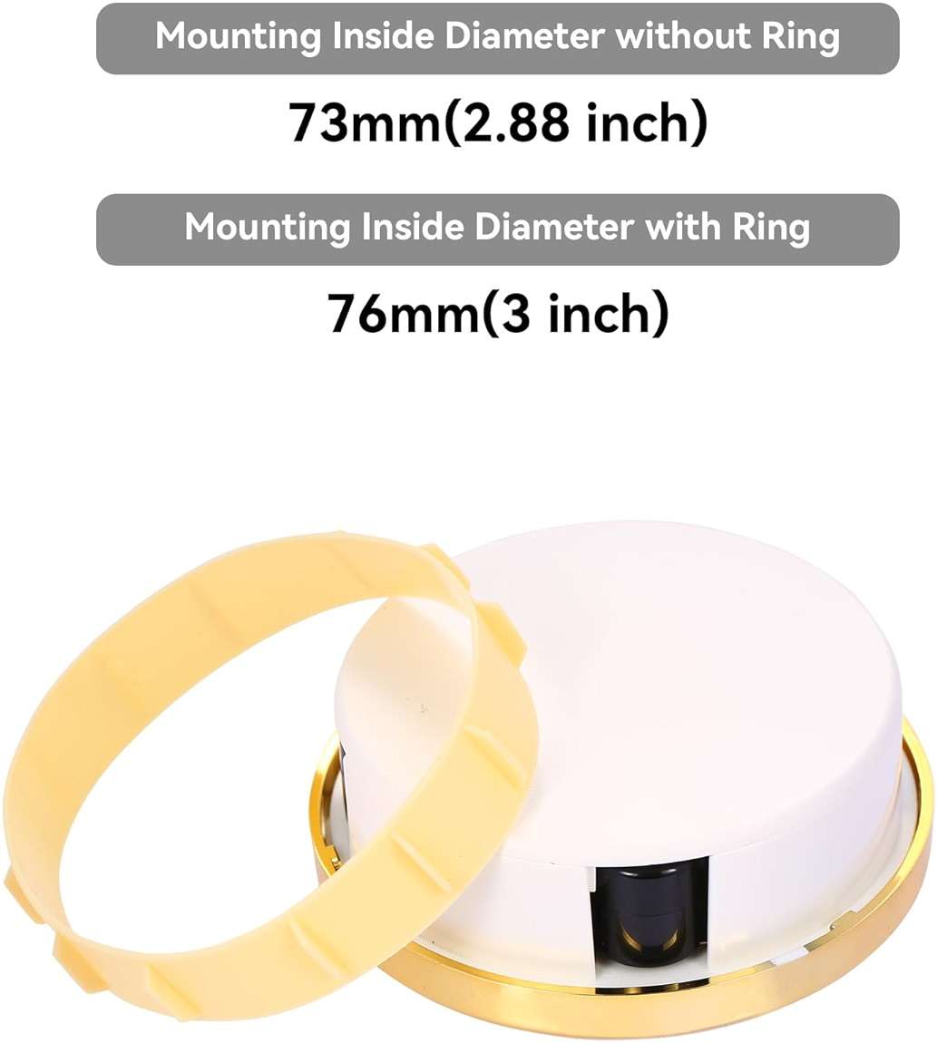 WINTAIM Clock Insert Replacement 80mm (3.15 Inch), Roman Numerals Clock Part, Small Clock Mechanism Battery Operated, Fit Hole of Diameter 76mm(3 inch) - Gold - Image 3