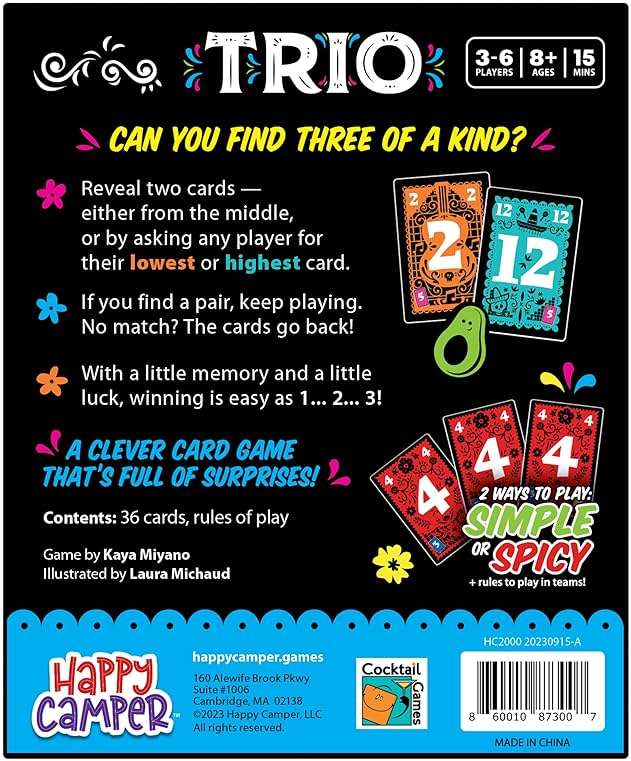 Happy Camper - Trio | Hottest New Family Game | Award-Winning | Game-of-The-Year | Great for Parties and Travel | 3-6 Players | Ages 8+ - Image 4