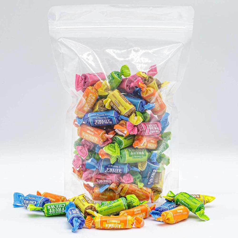 FRUIT CHEWS Candy 2 lb – Individually Wrapped (136 Pieces), Bulk Bag, 5 Assorted Flavors, Soft & Fruity, Gluten & Peanut Free - Image 8