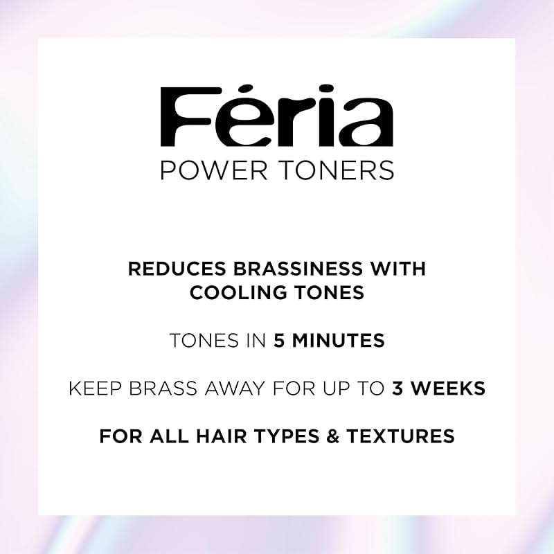 L’Oreal Paris Feria Toner, Long Lasting Anti-Brass Hair Toner for Brunettes, Vegan and Ammonia-Free Hair Care Formula, Iced Brunette, 1 Kit - Image 4