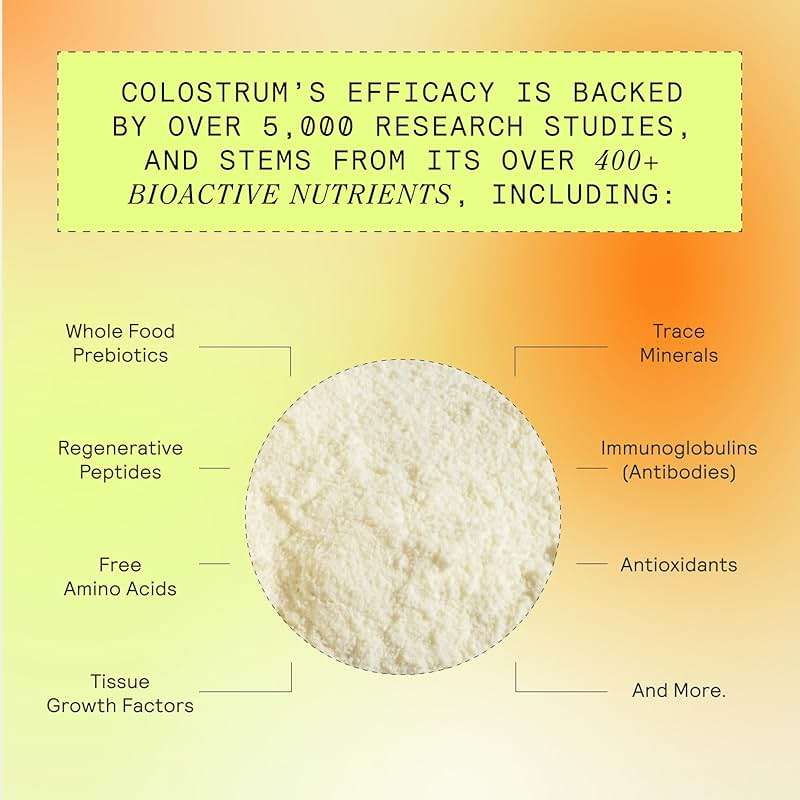 ARMRA Colostrum Powder | Unflavored | Gut Health & Bloating | Skin & Hair | Immunity | Keto, Gluten & Fat-Free | 120 Servings - Image 4