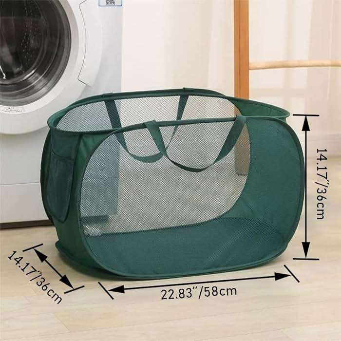 LATERONON 4 Pcs Collapsible Laundry Baskets, Opening Laundry Hamper, Foldable Laundry Basket, Dirty Clothes Basket for Clothes & Home Organization - Image 3