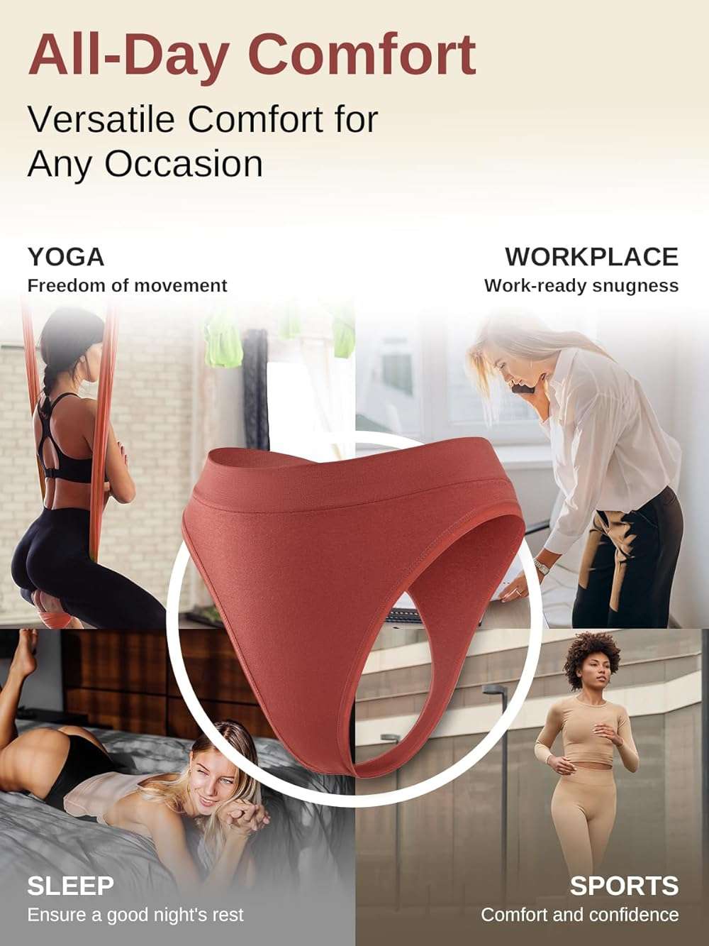 linccure Breathable Seamless Thongs: Comfortable Women's Underwear 5-Pack - Image 5