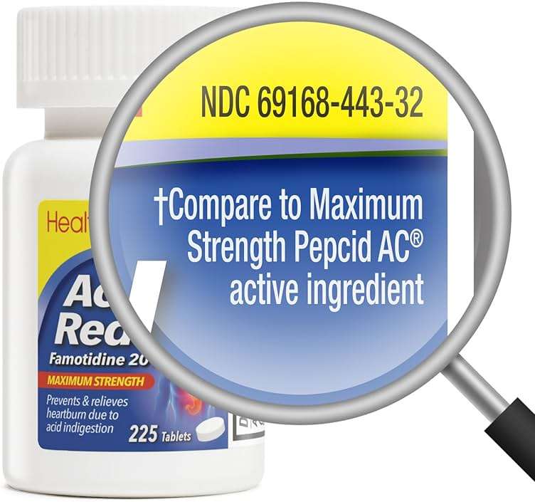 HealthA2Z® Acid Reducer | Famotidine 20mg | Maximum Strength | Relief from Heart Burn Due to Acid Indigestion (225 Tablets (Pack of 1)) - Image 2