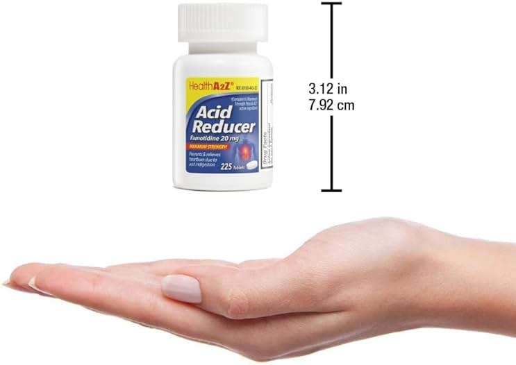 HealthA2Z® Acid Reducer | Famotidine 20mg | Maximum Strength | Relief from Heart Burn Due to Acid Indigestion (225 Tablets (Pack of 1)) - Image 4