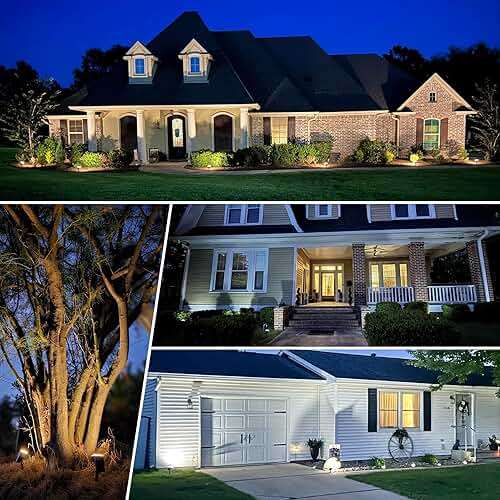 AUDERWIN Solar Spot Lights Outdoor Waterproof 2 Pack IP65, 63 LED 3 Lighting Modes Spotlights for Yard Garden House Garage Pathway - Image 8