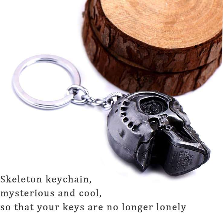 DTSFHTDAL 2PCS Keychain the Terminator Skull Metal Keychain Skeleton Key Chain Car Keychain Terminator Keychain Unisex - Image 5