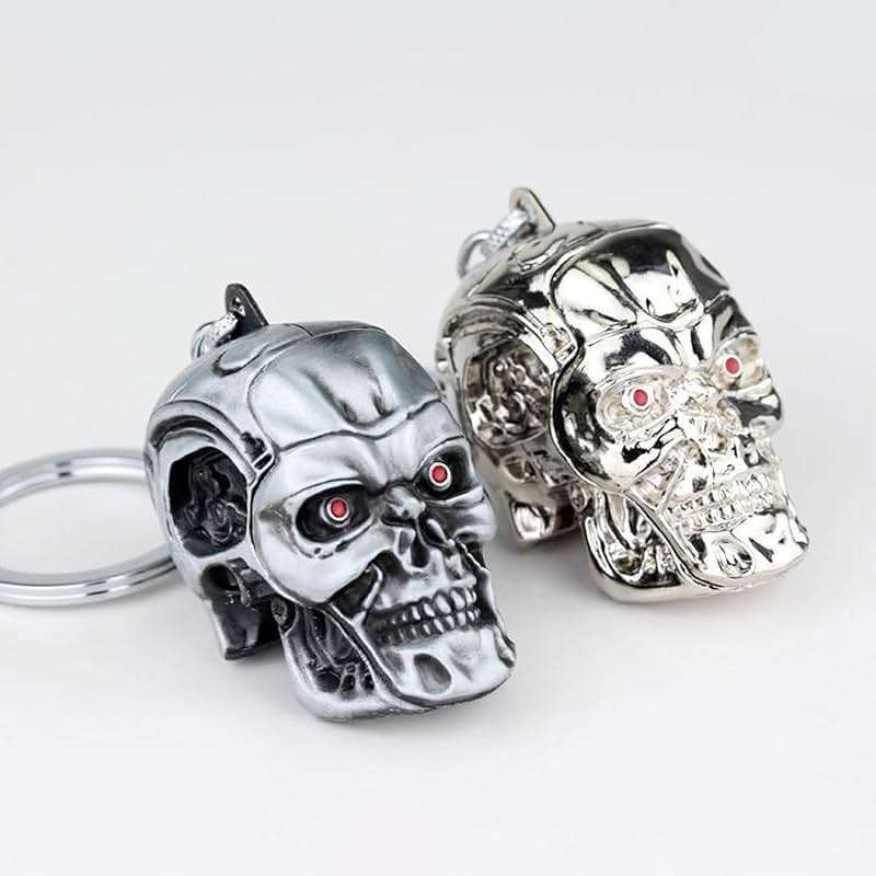 DTSFHTDAL 2PCS Keychain the Terminator Skull Metal Keychain Skeleton Key Chain Car Keychain Terminator Keychain Unisex - Image 6