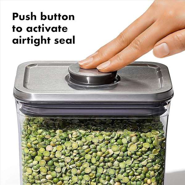 OXO Steel POP Food Storage Container 6-Piece Set with Labels, Grey - Image 3