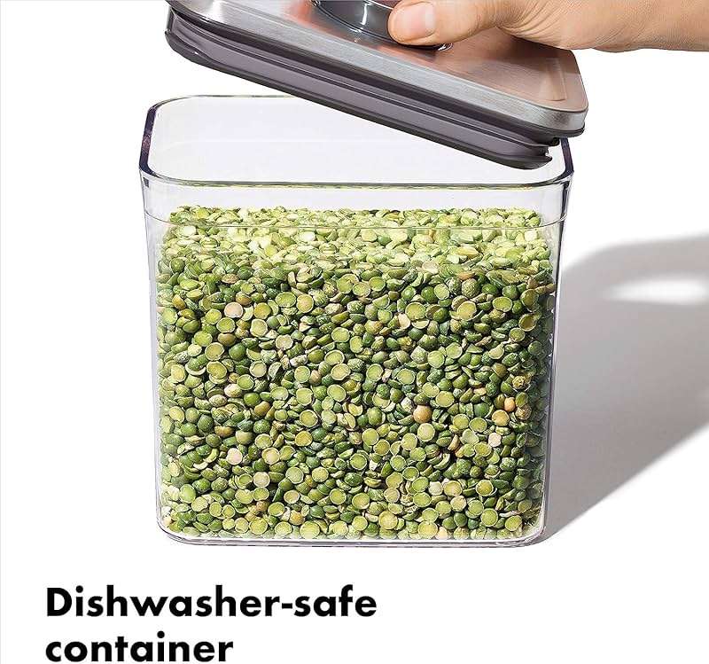 OXO Steel POP Food Storage Container 6-Piece Set with Labels, Grey - Image 5